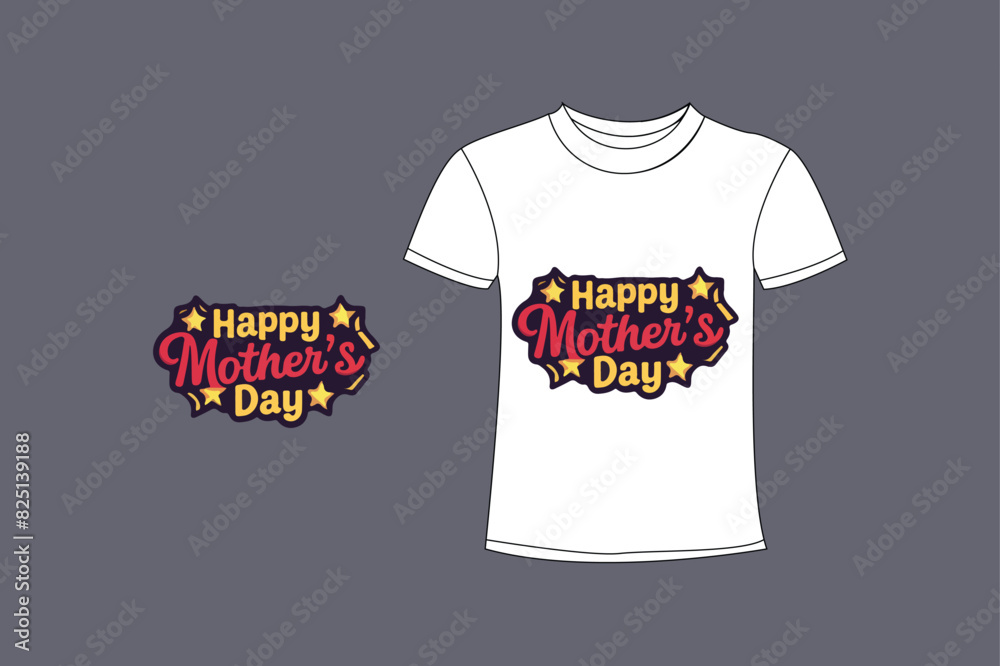 Happy mother's Day typography t shirt design. Happy mother's Day typography t shirt design.