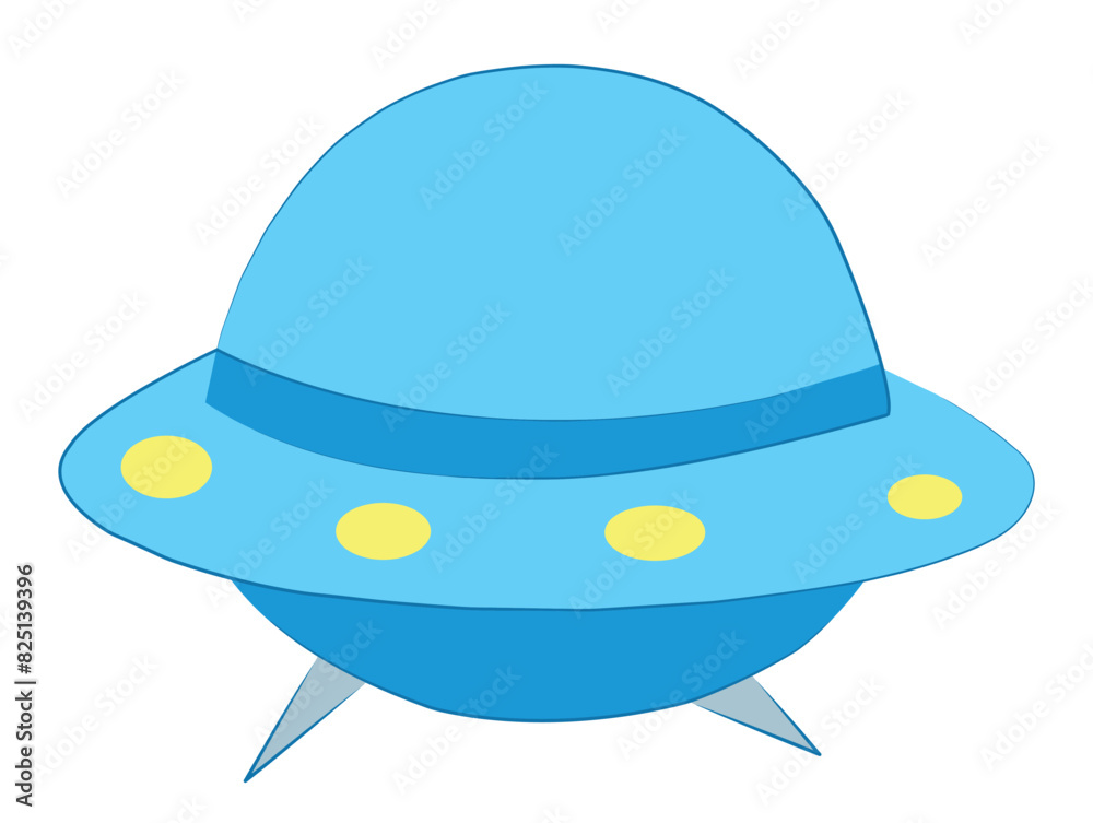 Alien spaceship isolated on white background Alien spaceship isolated on white background