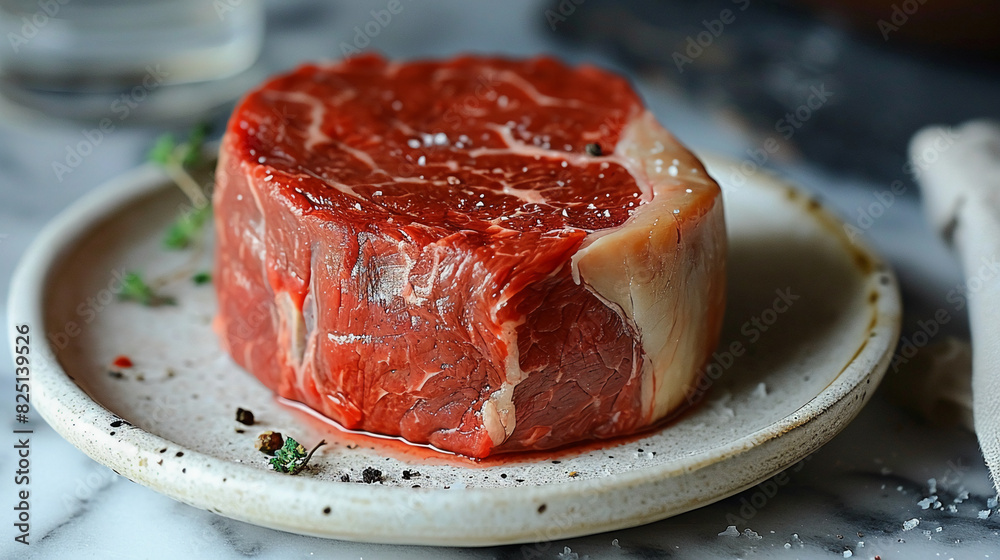 Beef Steak Isolated on White Background - No Garnish Beef Steak Isolated on White Background - No Garnish