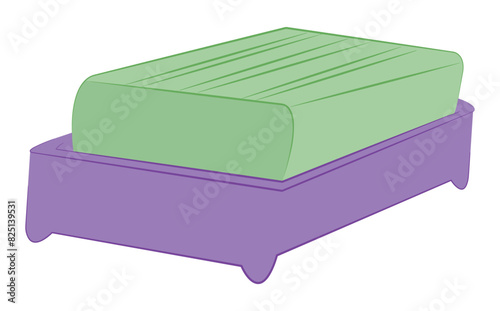 Cloth soap Soap box isolated on white background