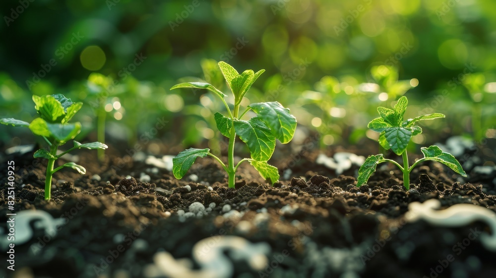 Vibrant seedlings sprouting in a plant nursery with dollar signs around, financial prosperity theme, highresolution, sharp detail, bright and colorful image. Vibrant seedlings sprouting in a plant nursery with dollar signs around, financial prosperity theme, highresolution, sharp detail, bright and colorful image.