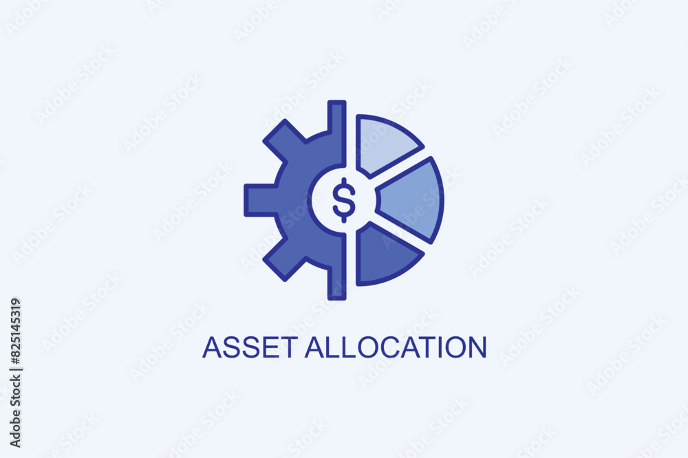 Asset Allocation Vector Icon Or Logo Illustration Asset Allocation Vector Icon Or Logo Illustration