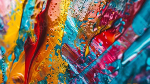 A beautiful abstract painting, full of vibrant colors and energy