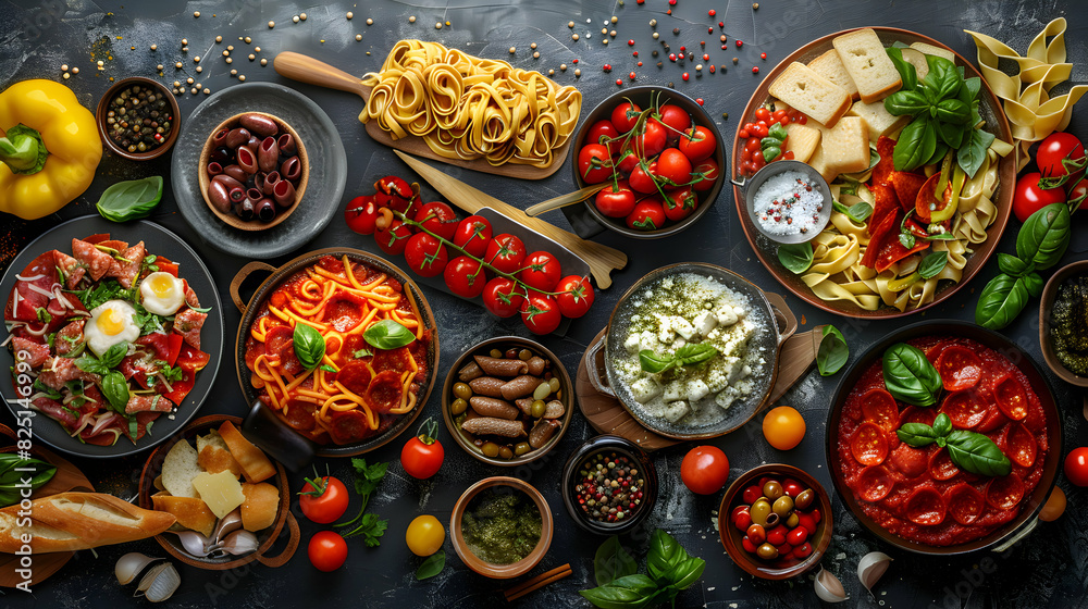 Glossy Italian Food Richness Concept: Luxurious Flavorful Dishes as Digital Art Representing Delicious Mediterranean Cuisine Adobe Stock Photo Glossy Italian Food Richness Concept: Luxurious Flavorful Dishes as Digital Art Representing Delicious Mediterranean Cuisine Adobe Stock Photo