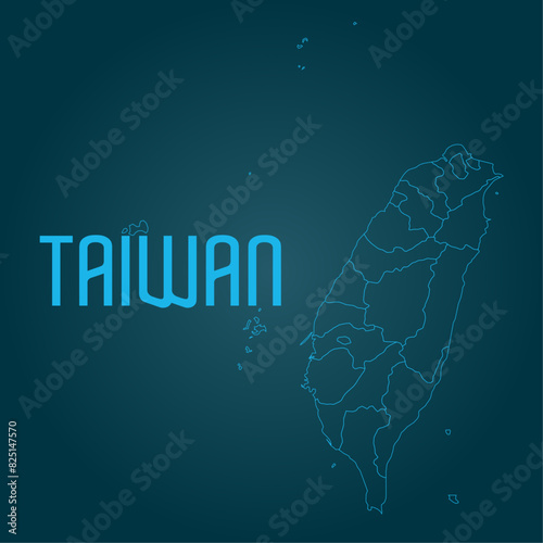 Complete map of Taiwan, considering islands in the South China Sea and the entire region in separatist conflict