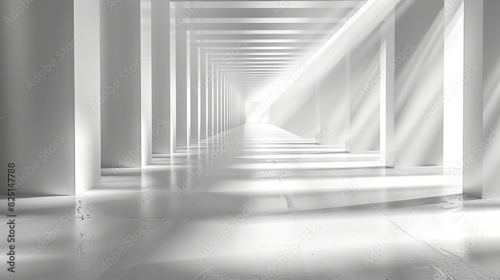 Fototapeta premium An abstract dimension background with perspective pattern, showcasing linear perspective and converging lines to create a sense of depth and structure.