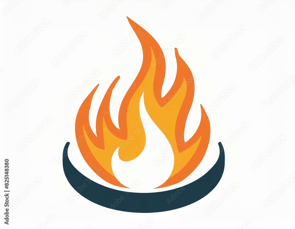 borning fire icon, vector image on white background borning fire icon, vector image on white background