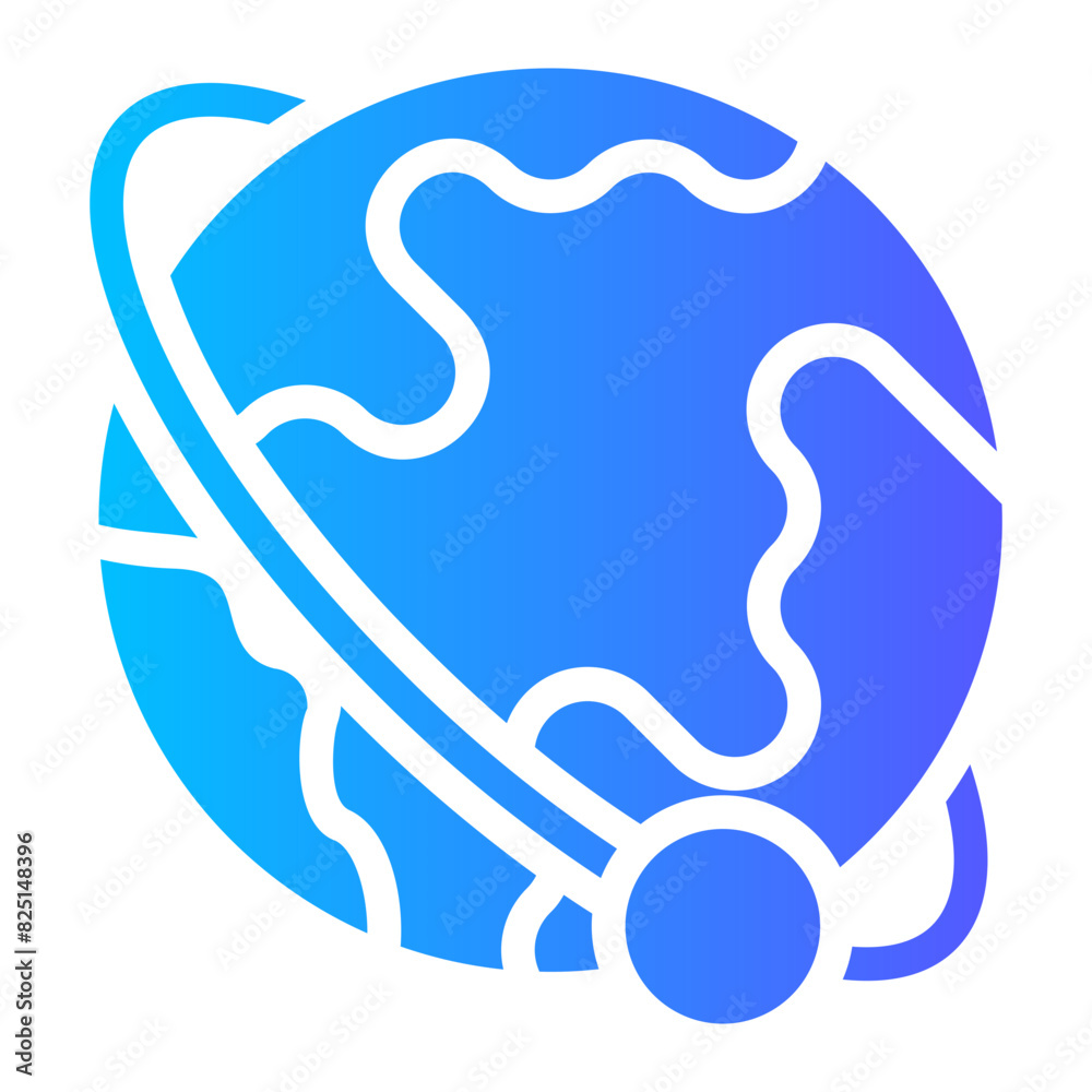Obraz premium orbit gradient icon