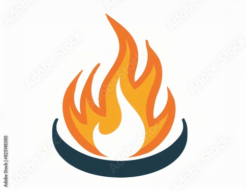 borning fire icon, vector image on white background
