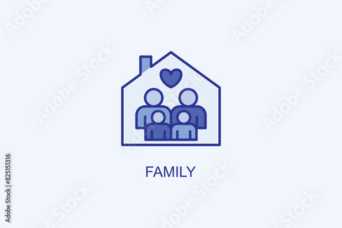 Family Vector Icon Or Logo Illustration