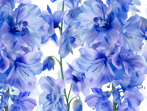 Beautiful blooming delphinium in sunny June