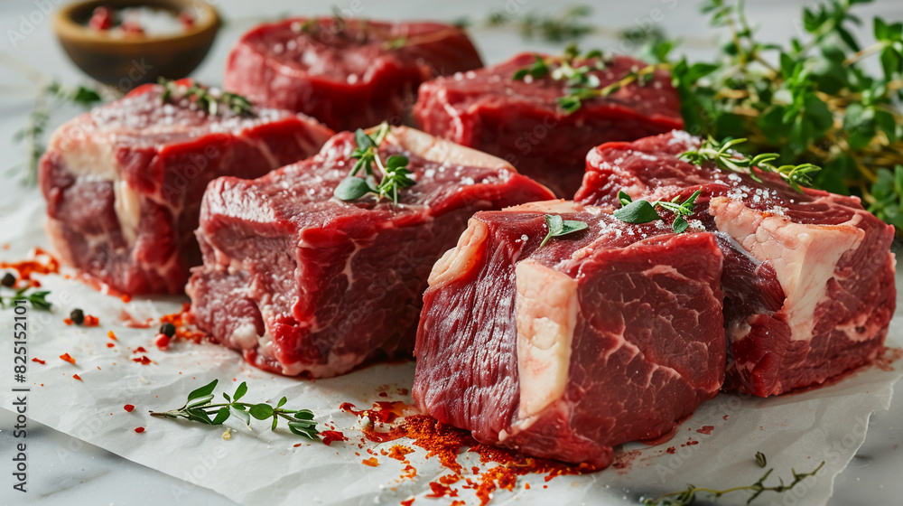 Beef Steak Isolated on White Background - No Garnish Beef Steak Isolated on White Background - No Garnish