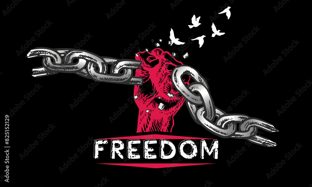 Freedom illustration design 