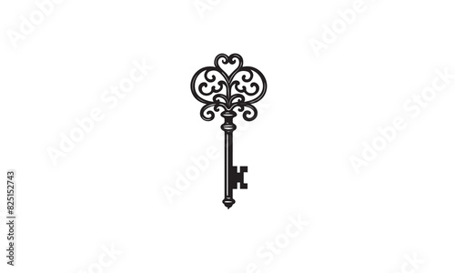 Lock Key logo on white background