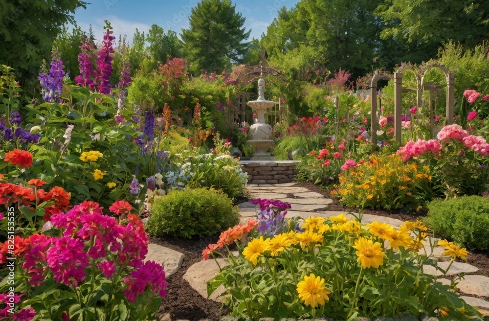 garden with flowers