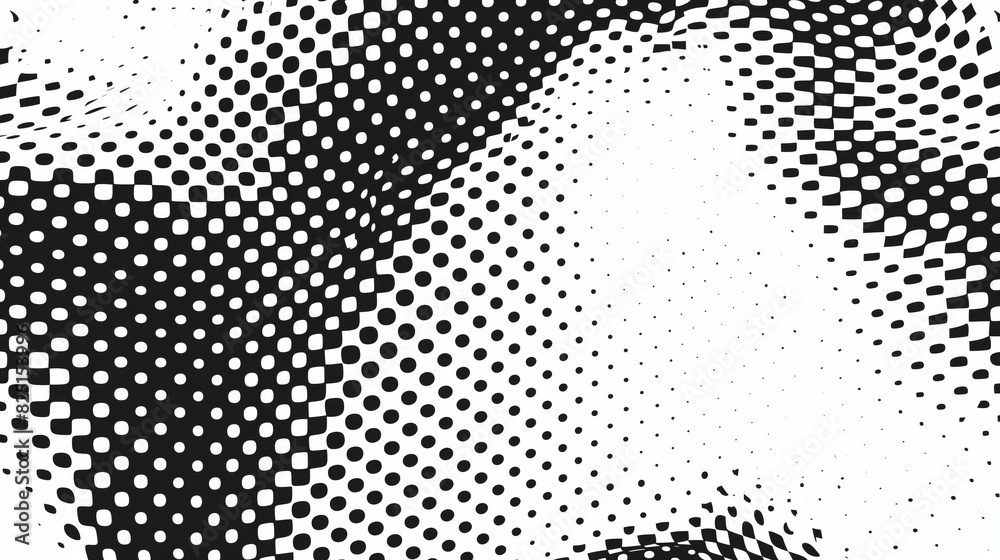 Vector graphic design of a pattern in black and white colors with dots. Vector graphic design of a pattern in black and white colors with dots.