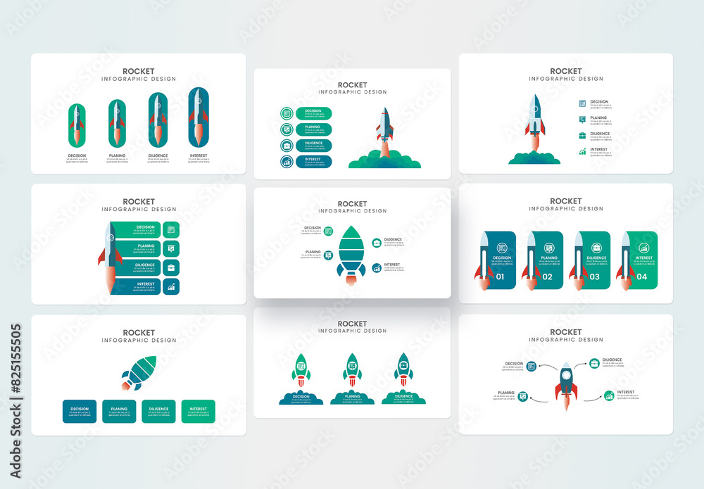 Rocket Infographic Template Design Stock Template | Adobe Stock