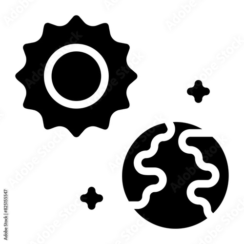 cosmic radiation glyph icon