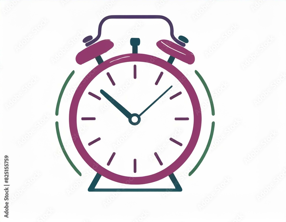 clock alarm icon, vector image on white background, logo clock alarm icon, vector image on white background, logo