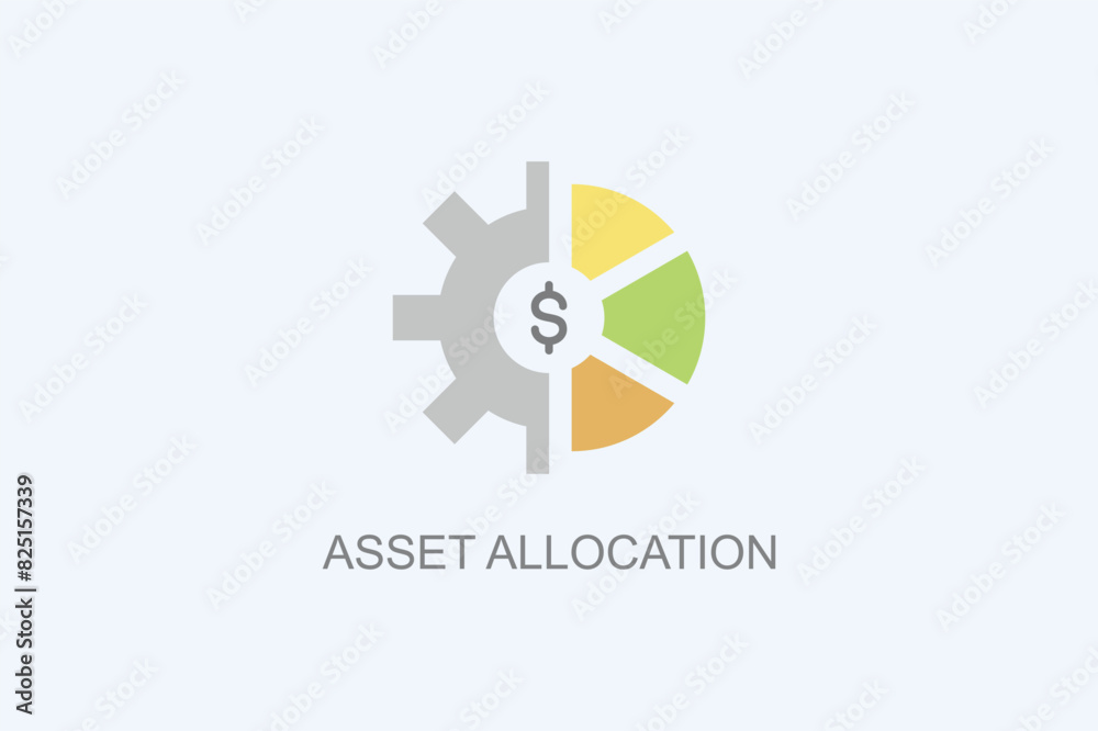 Asset Allocation Vector Icon Or Logo Illustration Asset Allocation Vector Icon Or Logo Illustration