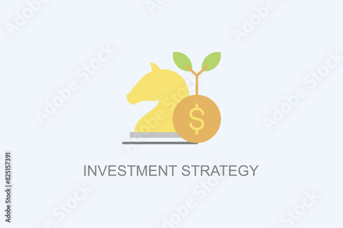 Investment Strategy Vector Icon Or Logo Illustration