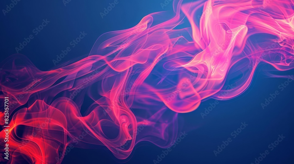 mystical red smoke swirling on vibrant blue background neon color abstract texture illustration mystical red smoke swirling on vibrant blue background neon color abstract texture illustration