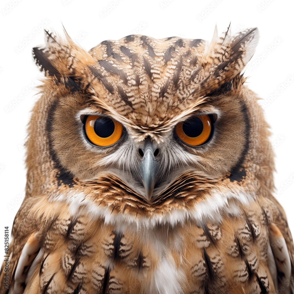 A photograph of an owl with a transparent background A photograph of an owl with a transparent background