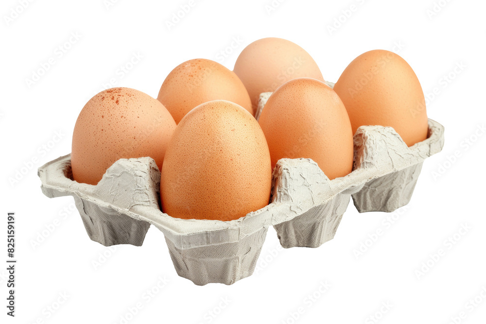 Carton of Brown Eggs Isolated on a Transparent Background Carton of Brown Eggs Isolated on a Transparent Background