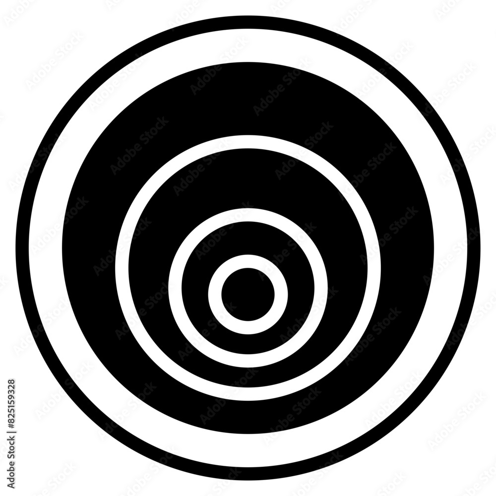 Naklejka premium doppler effect glyph icon