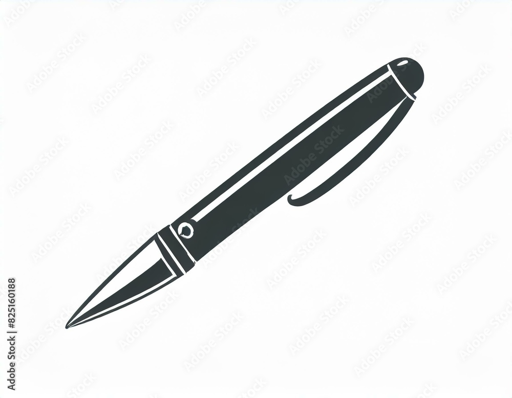 pen icon, vector image on white background, logo pen icon, vector image on white background, logo