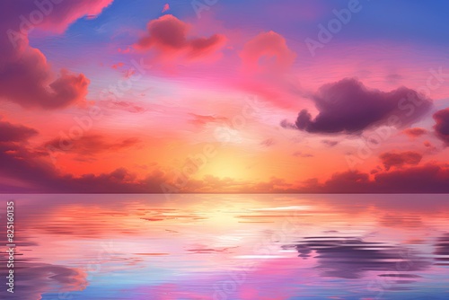 sunset over the ocean made by midjourney