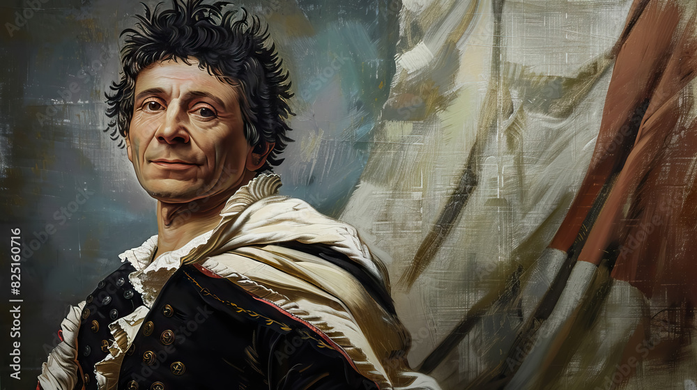 Fototapeta premium Jean-Paul Marat for bastille day background with copy space.