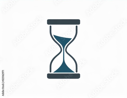 hourglass icon, vector image on white background, logo