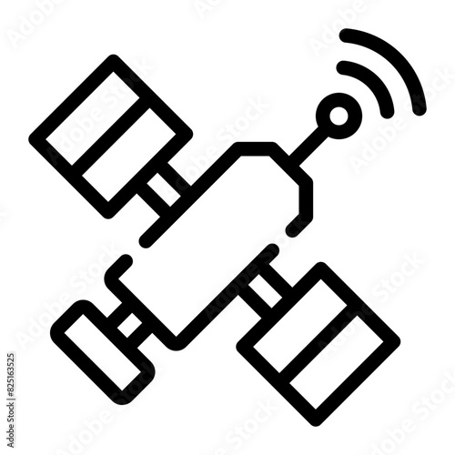 Fototapeta Naklejka Na Ścianę i Meble -  space station line icon