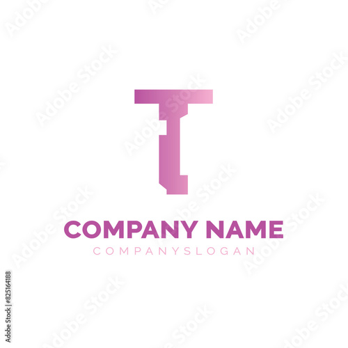 Letter T logo design, vector logo design 