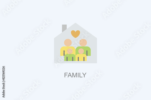 Family Vector Icon Or Logo Illustration