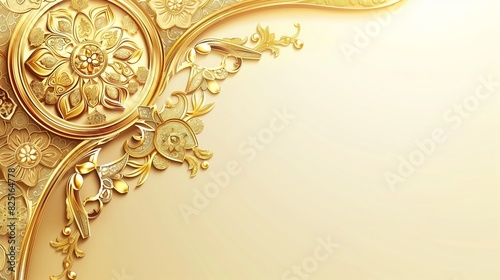 Abstract background. Brilliant golg circles for background photo