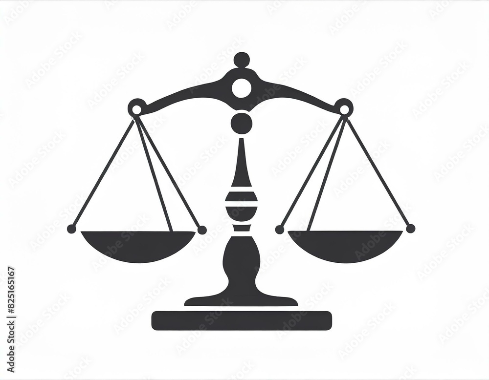scales icon, vector image on white background, logo