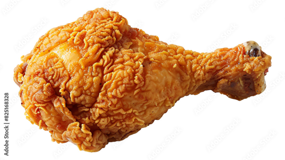 A delicious crispy fried chicken drumstick