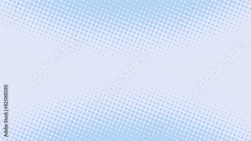 Bright baby blue pop art background in retro comic book style. Cartoon superhero backdrop with halftone dots gradient, vector illustration eps10