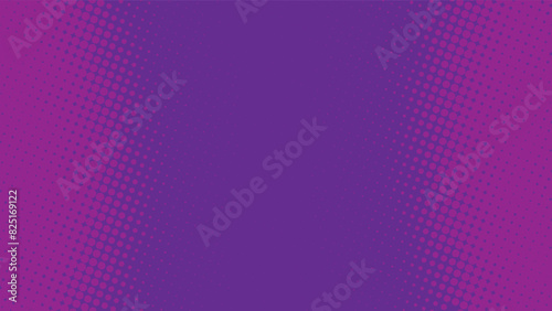 Fun purple pop art comic book background with dotted halftone design. Retro superhero backdrop, vector illustration eps10