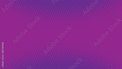 Bright purple dotted retro pop art background in comic book style. Funny superhero backdrop mockup with dotted design, vector illustration eps10