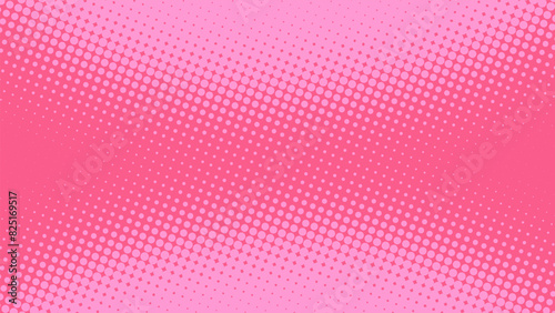 Pop art pink background in retro comic book style with halftone texture. Superhero cartoon fun backdrop design, vector illustration eps10