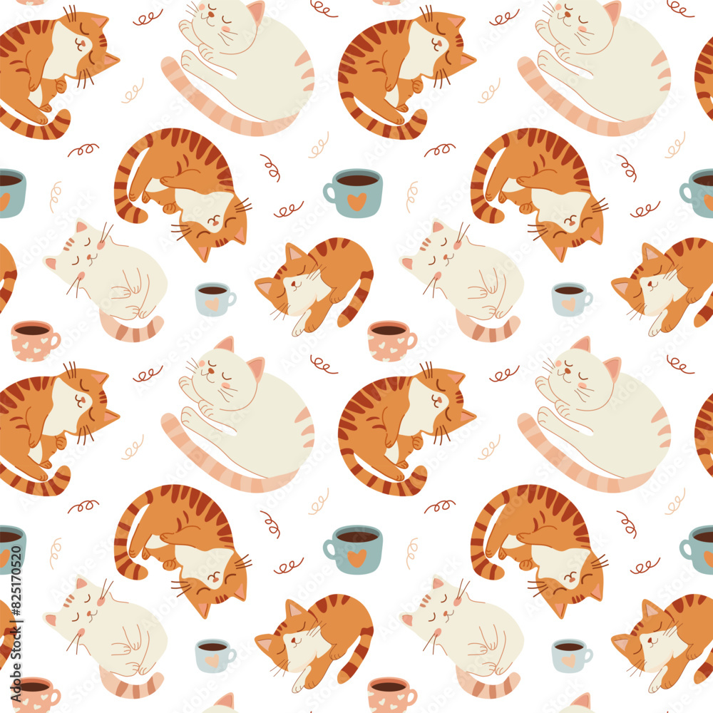 Vector illustration, kitten sleeping, cat sleeping
cats in different poses, cute, fluffy, brown, vector illustration Vector illustration, kitten sleeping, cat sleeping
cats in different poses, cute, fluffy, brown, vector illustration