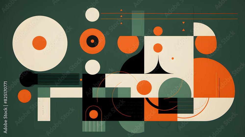 Obraz premium Digital technology geometric lines abstract background