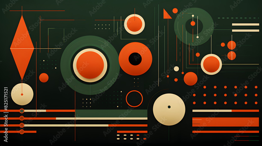 Digital technology geometric lines abstract background