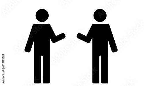 会話する人　人物ピクトグラム　シルエット