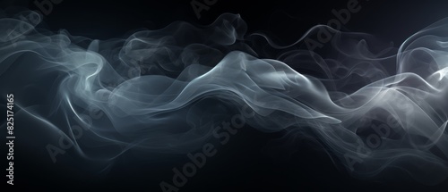 Abstract swirl of smoke on dark, mysterious overlay
