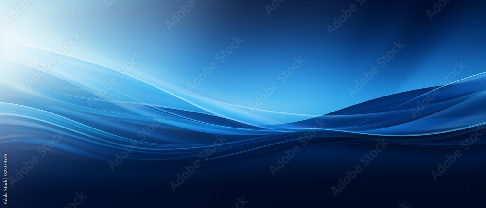 Fototapeta premium Gradient blue background with soft spotlight