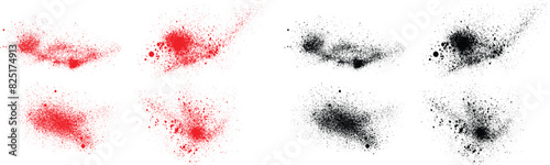 Vector grungy brush stroke. Red and black color grunge brush stroke blood vector illustration